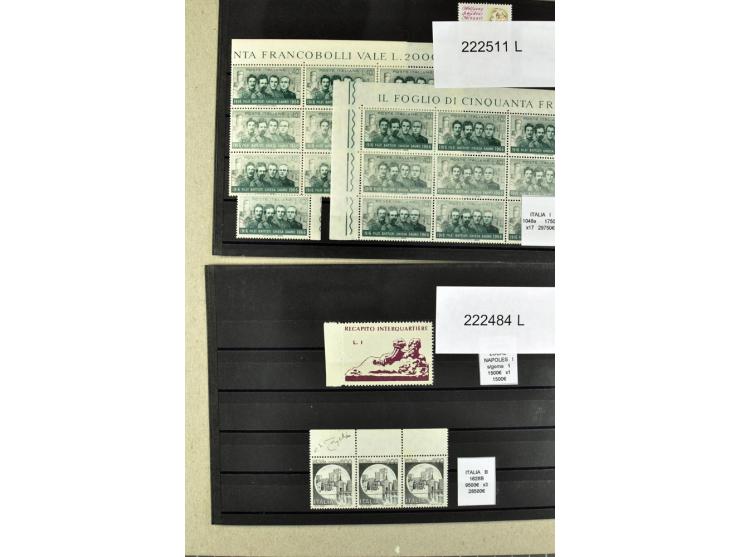 1860/1980 (ca.), postfrische, ungebrauchte und gestempelte Partie mit vielen Abarten, Probedrucken, Briefen mit besseren Stem