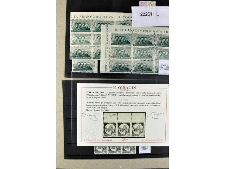 1860/1980 (ca.), postfrische, ungebrauchte und gestempelte Partie mit vielen Abarten, Probedrucken, Briefen mit besseren Stem