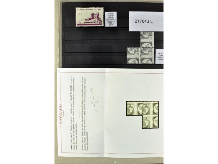 1860/1980 (ca.), postfrische, ungebrauchte und gestempelte Partie mit vielen Abarten, Probedrucken, Briefen mit besseren Stem