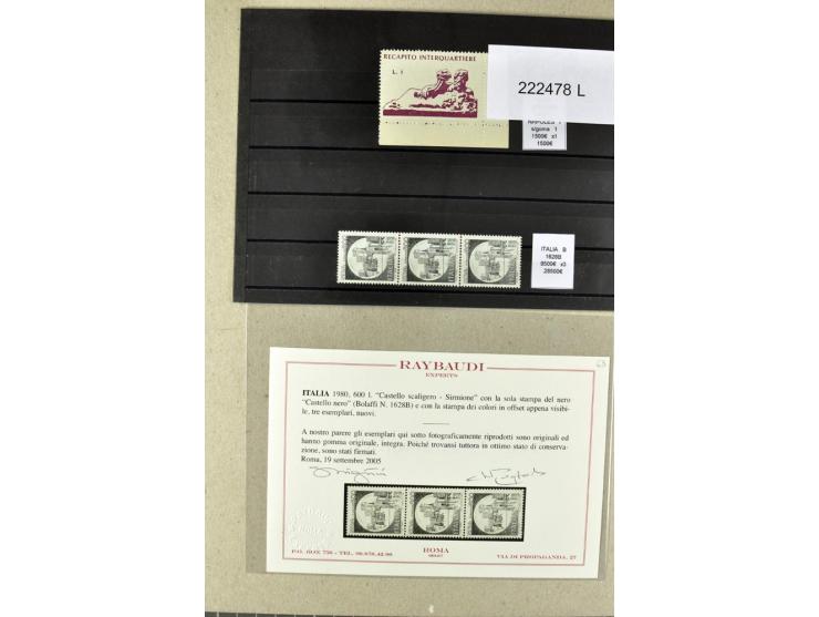1860/1980 (ca.), postfrische, ungebrauchte und gestempelte Partie mit vielen Abarten, Probedrucken, Briefen mit besseren Stem
