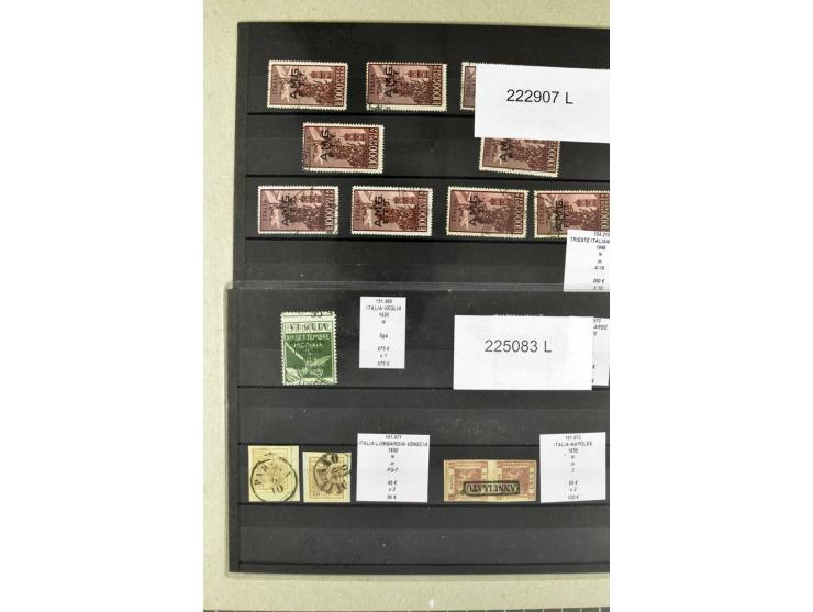 1860/1980 (ca.), postfrische, ungebrauchte und gestempelte Partie mit vielen Abarten, Probedrucken, Briefen mit besseren Stem