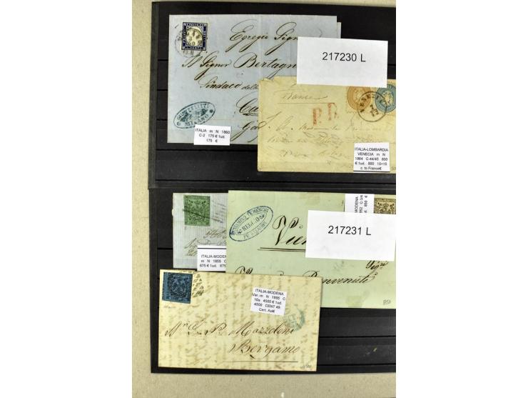 1860/1980 (ca.), postfrische, ungebrauchte und gestempelte Partie mit vielen Abarten, Probedrucken, Briefen mit besseren Stem