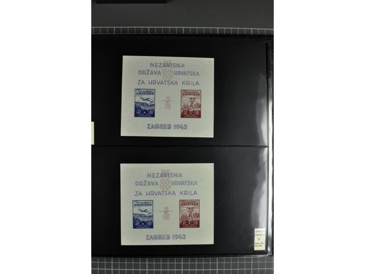 1941/45, sehr schöne ungebrauchte und postfrische Sammlung, spezialisiert mit verschiedenen Aufdruckfehlern, besseren Zähnung
