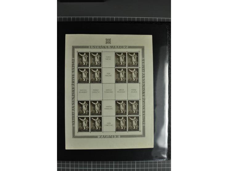 1941/45, sehr schöne ungebrauchte und postfrische Sammlung, spezialisiert mit verschiedenen Aufdruckfehlern, besseren Zähnung