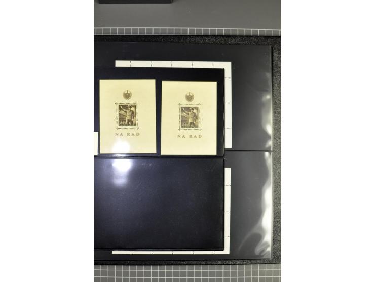 1941/45, sehr schöne ungebrauchte und postfrische Sammlung, spezialisiert mit verschiedenen Aufdruckfehlern, besseren Zähnung