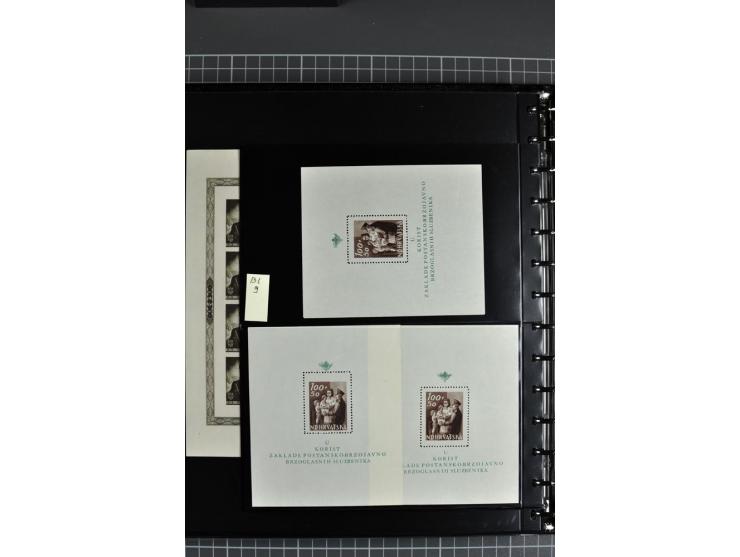 1941/45, sehr schöne ungebrauchte und postfrische Sammlung, spezialisiert mit verschiedenen Aufdruckfehlern, besseren Zähnung