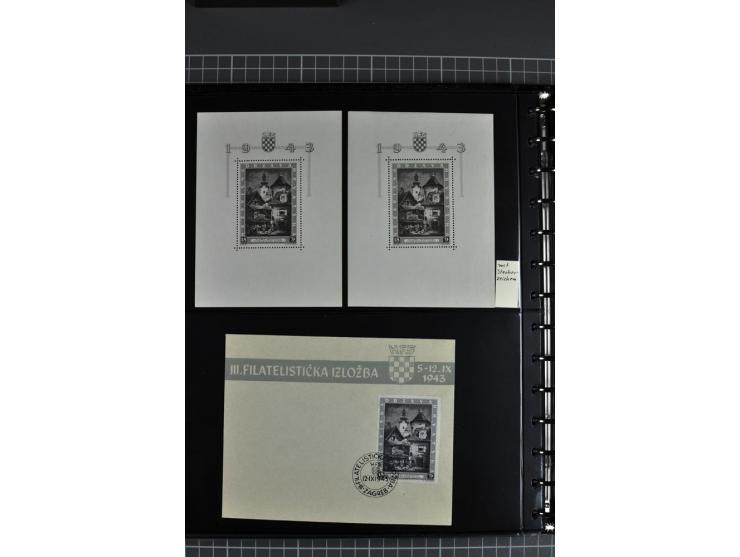 1941/45, sehr schöne ungebrauchte und postfrische Sammlung, spezialisiert mit verschiedenen Aufdruckfehlern, besseren Zähnung