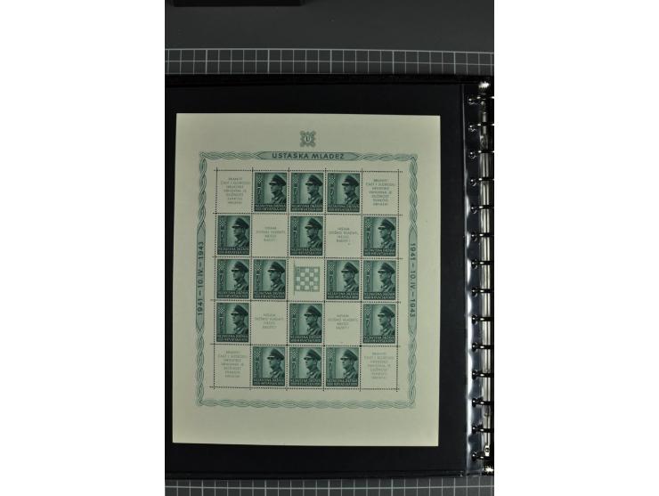 1941/45, sehr schöne ungebrauchte und postfrische Sammlung, spezialisiert mit verschiedenen Aufdruckfehlern, besseren Zähnung