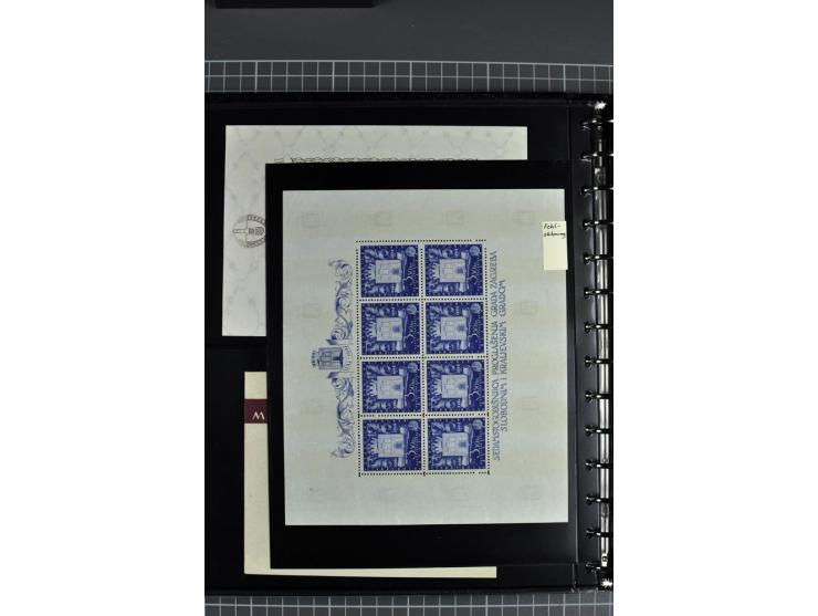 1941/45, sehr schöne ungebrauchte und postfrische Sammlung, spezialisiert mit verschiedenen Aufdruckfehlern, besseren Zähnung