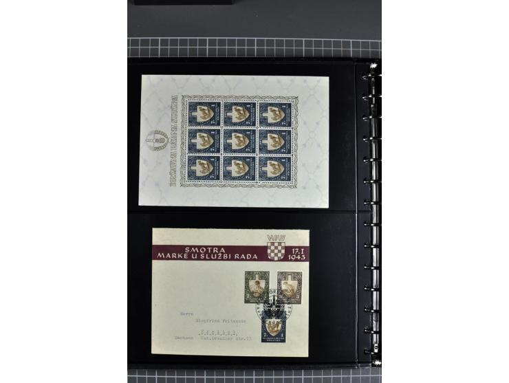 1941/45, sehr schöne ungebrauchte und postfrische Sammlung, spezialisiert mit verschiedenen Aufdruckfehlern, besseren Zähnung