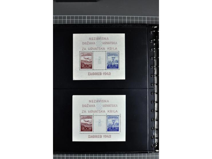 1941/45, sehr schöne ungebrauchte und postfrische Sammlung, spezialisiert mit verschiedenen Aufdruckfehlern, besseren Zähnung