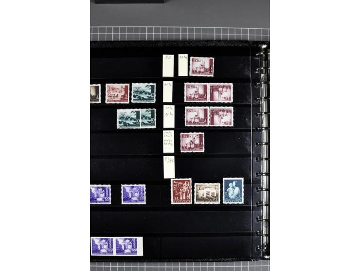 1941/45, sehr schöne ungebrauchte und postfrische Sammlung, spezialisiert mit verschiedenen Aufdruckfehlern, besseren Zähnung