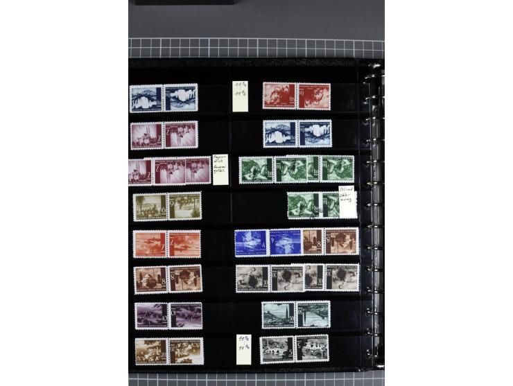 1941/45, sehr schöne ungebrauchte und postfrische Sammlung, spezialisiert mit verschiedenen Aufdruckfehlern, besseren Zähnung