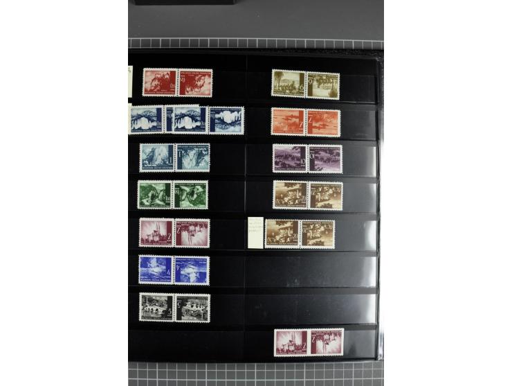 1941/45, sehr schöne ungebrauchte und postfrische Sammlung, spezialisiert mit verschiedenen Aufdruckfehlern, besseren Zähnung