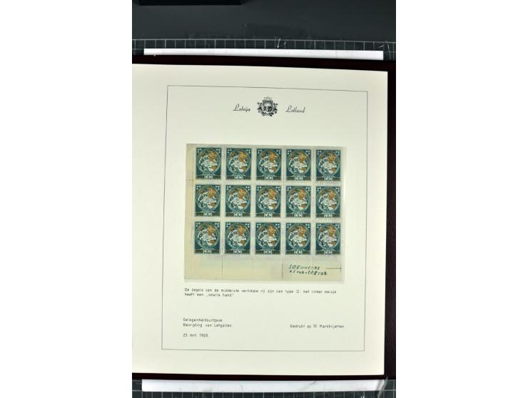1918/40, enorm umfangreiche und detaillierte Spezialsammlung in neun Bänden, dabei über 200 Marken mit SPECIMEN-Aufdrucken, ü