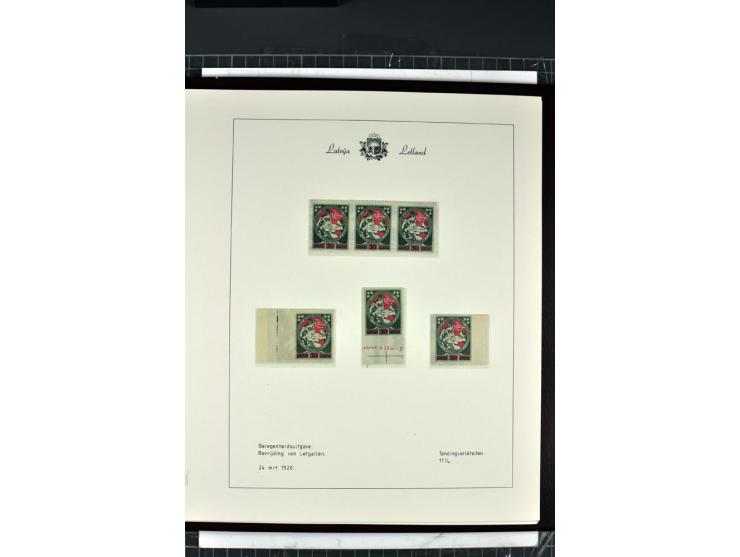 1918/40, enorm umfangreiche und detaillierte Spezialsammlung in neun Bänden, dabei über 200 Marken mit SPECIMEN-Aufdrucken, ü