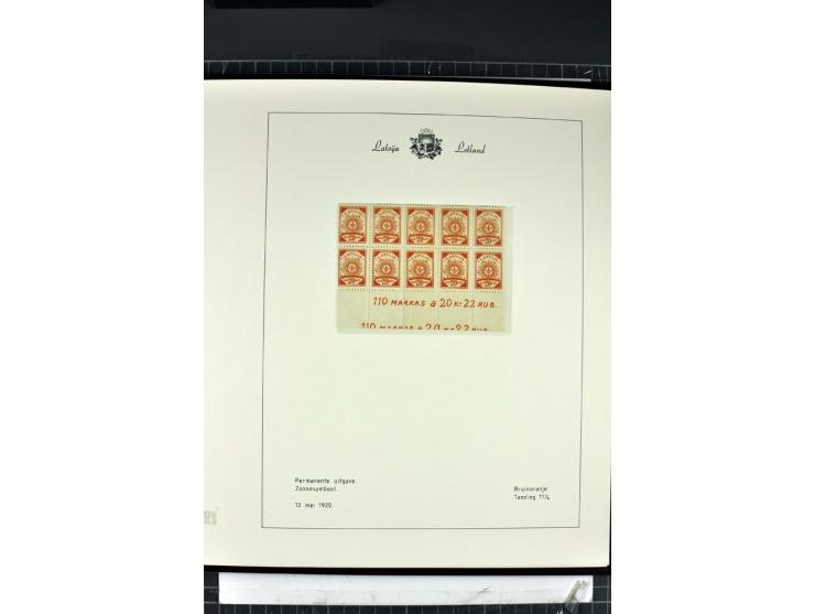 1918/40, enorm umfangreiche und detaillierte Spezialsammlung in neun Bänden, dabei über 200 Marken mit SPECIMEN-Aufdrucken, ü