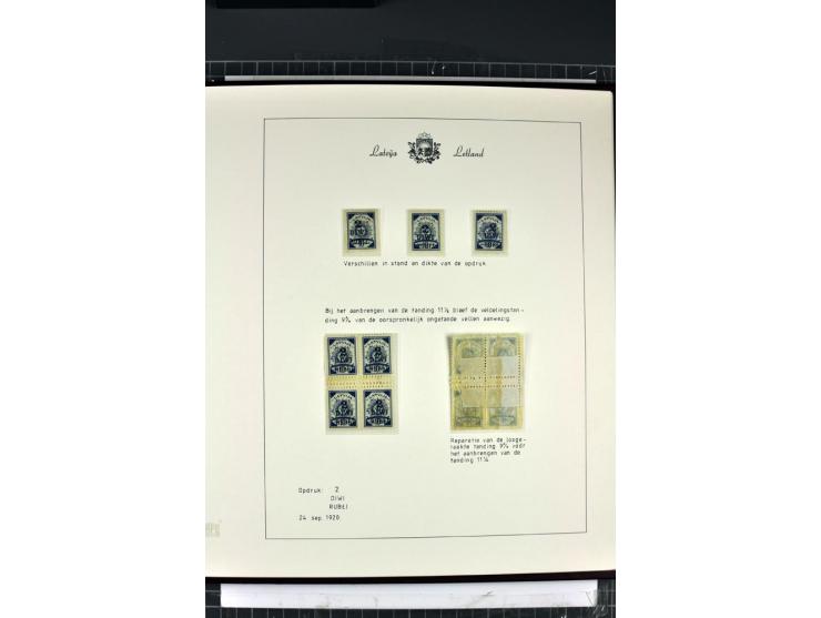 1918/40, enorm umfangreiche und detaillierte Spezialsammlung in neun Bänden, dabei über 200 Marken mit SPECIMEN-Aufdrucken, ü