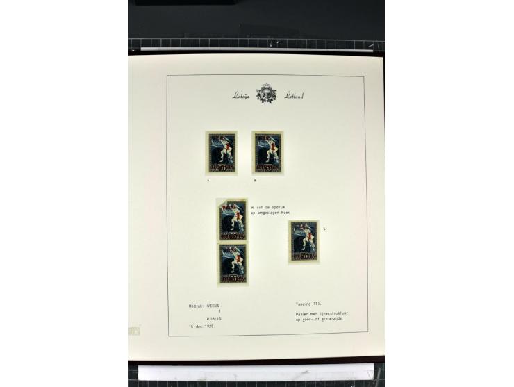 1918/40, enorm umfangreiche und detaillierte Spezialsammlung in neun Bänden, dabei über 200 Marken mit SPECIMEN-Aufdrucken, ü