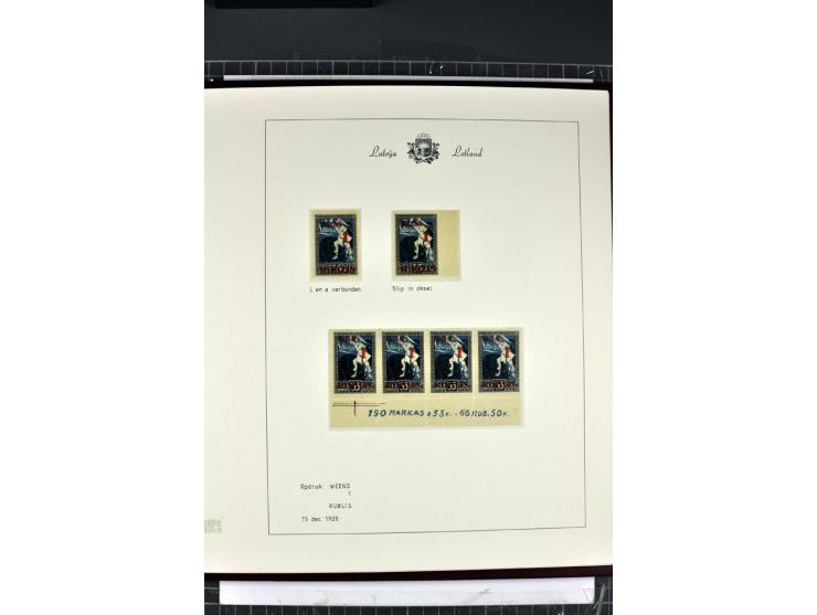 1918/40, enorm umfangreiche und detaillierte Spezialsammlung in neun Bänden, dabei über 200 Marken mit SPECIMEN-Aufdrucken, ü
