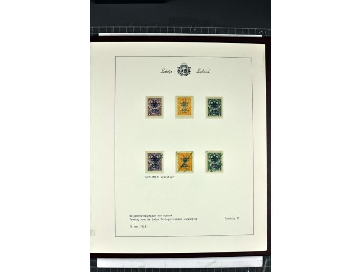1918/40, enorm umfangreiche und detaillierte Spezialsammlung in neun Bänden, dabei über 200 Marken mit SPECIMEN-Aufdrucken, ü
