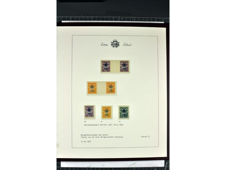 1918/40, enorm umfangreiche und detaillierte Spezialsammlung in neun Bänden, dabei über 200 Marken mit SPECIMEN-Aufdrucken, ü