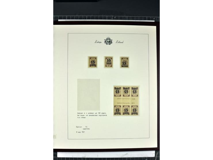1918/40, enorm umfangreiche und detaillierte Spezialsammlung in neun Bänden, dabei über 200 Marken mit SPECIMEN-Aufdrucken, ü
