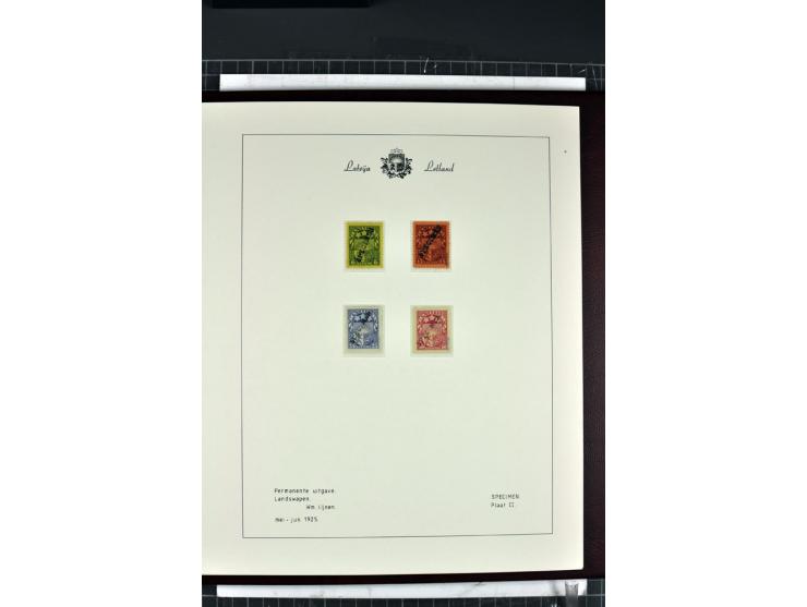 1918/40, enorm umfangreiche und detaillierte Spezialsammlung in neun Bänden, dabei über 200 Marken mit SPECIMEN-Aufdrucken, ü
