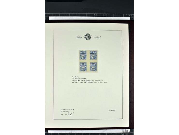 1918/40, enorm umfangreiche und detaillierte Spezialsammlung in neun Bänden, dabei über 200 Marken mit SPECIMEN-Aufdrucken, ü