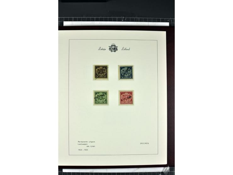 1918/40, enorm umfangreiche und detaillierte Spezialsammlung in neun Bänden, dabei über 200 Marken mit SPECIMEN-Aufdrucken, ü