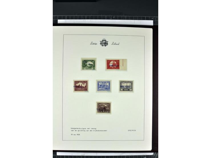 1918/40, enorm umfangreiche und detaillierte Spezialsammlung in neun Bänden, dabei über 200 Marken mit SPECIMEN-Aufdrucken, ü