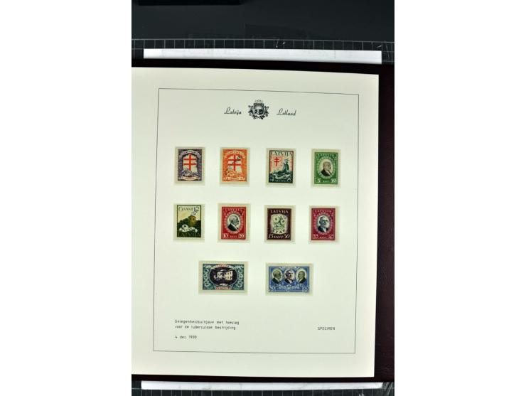 1918/40, enorm umfangreiche und detaillierte Spezialsammlung in neun Bänden, dabei über 200 Marken mit SPECIMEN-Aufdrucken, ü