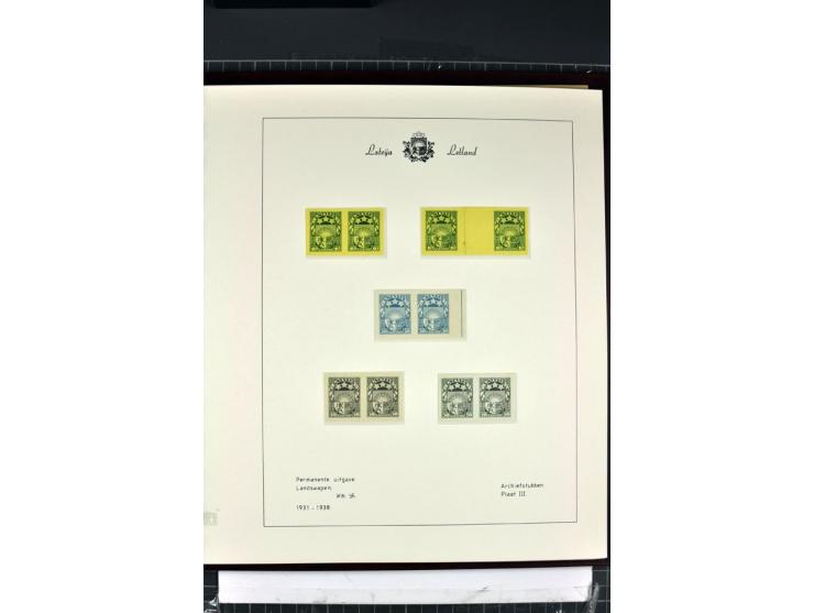 1918/40, enorm umfangreiche und detaillierte Spezialsammlung in neun Bänden, dabei über 200 Marken mit SPECIMEN-Aufdrucken, ü