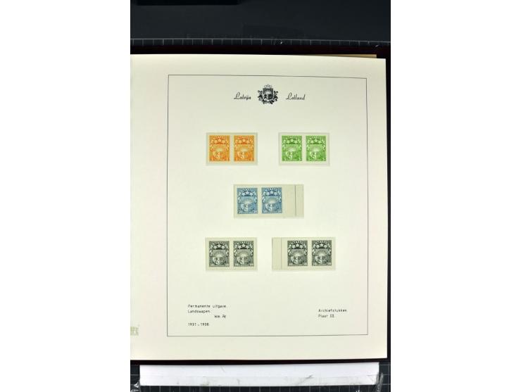 1918/40, enorm umfangreiche und detaillierte Spezialsammlung in neun Bänden, dabei über 200 Marken mit SPECIMEN-Aufdrucken, ü