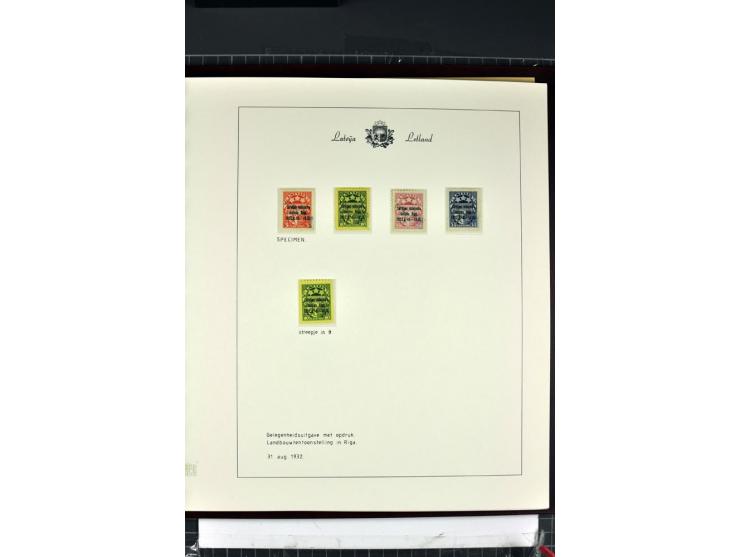 1918/40, enorm umfangreiche und detaillierte Spezialsammlung in neun Bänden, dabei über 200 Marken mit SPECIMEN-Aufdrucken, ü