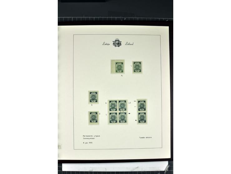 1918/40, enorm umfangreiche und detaillierte Spezialsammlung in neun Bänden, dabei über 200 Marken mit SPECIMEN-Aufdrucken, ü