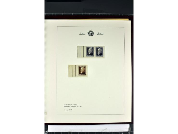 1918/40, enorm umfangreiche und detaillierte Spezialsammlung in neun Bänden, dabei über 200 Marken mit SPECIMEN-Aufdrucken, ü