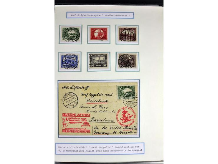 1918/41, postrische, ungebrauchte und gestempelte Sammlung, dabei ungezähnte und teilgezähnte Marken, Zwischenstege, Kehrdruc