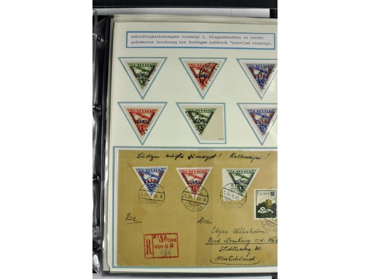 1918/41, postrische, ungebrauchte und gestempelte Sammlung, dabei ungezähnte und teilgezähnte Marken, Zwischenstege, Kehrdruc