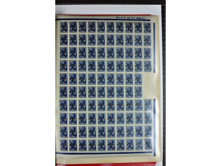 1918/41, postrische, ungebrauchte und gestempelte Sammlung, dabei ungezähnte und teilgezähnte Marken, Zwischenstege, Kehrdruc