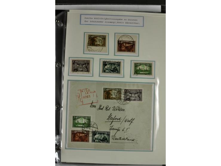 1918/41, postrische, ungebrauchte und gestempelte Sammlung, dabei ungezähnte und teilgezähnte Marken, Zwischenstege, Kehrdruc