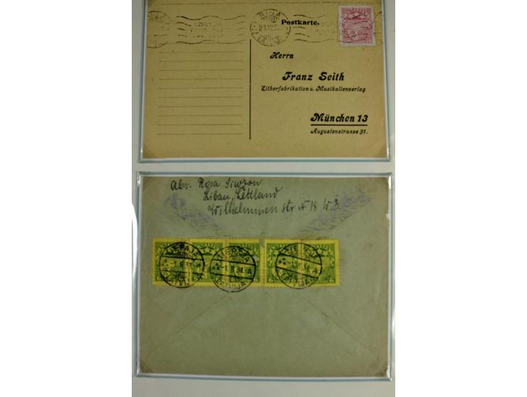 1918/41, postrische, ungebrauchte und gestempelte Sammlung, dabei ungezähnte und teilgezähnte Marken, Zwischenstege, Kehrdruc