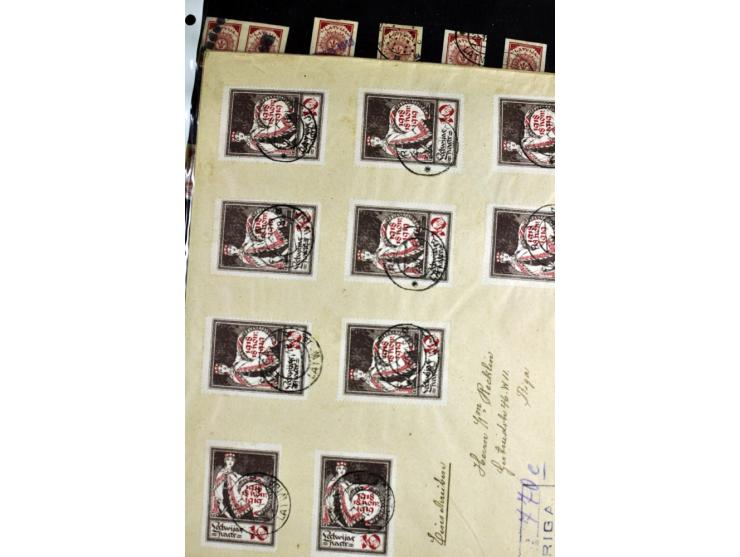 1918/41, postrische, ungebrauchte und gestempelte Sammlung, dabei ungezähnte und teilgezähnte Marken, Zwischenstege, Kehrdruc