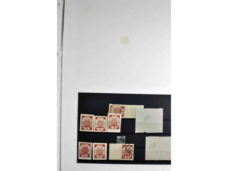 1918/41, postrische, ungebrauchte und gestempelte Sammlung, dabei ungezähnte und teilgezähnte Marken, Zwischenstege, Kehrdruc