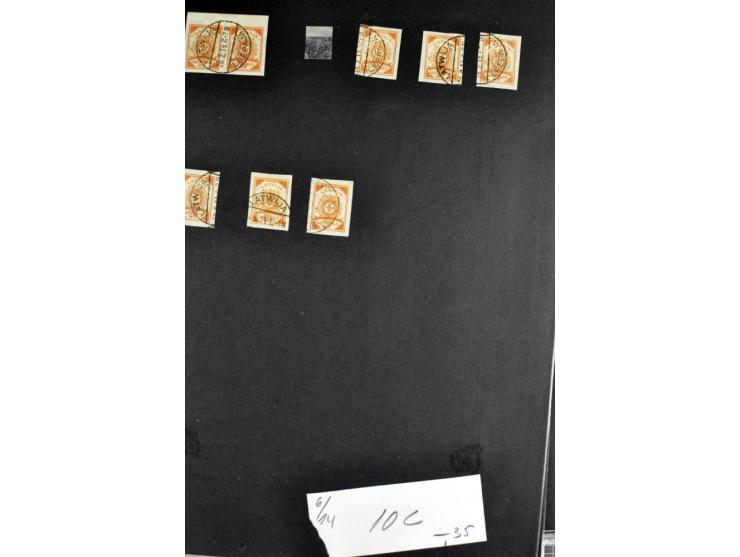 1918/41, postrische, ungebrauchte und gestempelte Sammlung, dabei ungezähnte und teilgezähnte Marken, Zwischenstege, Kehrdruc