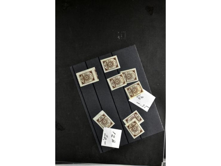 1918/41, postrische, ungebrauchte und gestempelte Sammlung, dabei ungezähnte und teilgezähnte Marken, Zwischenstege, Kehrdruc