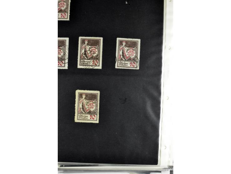 1918/41, postrische, ungebrauchte und gestempelte Sammlung, dabei ungezähnte und teilgezähnte Marken, Zwischenstege, Kehrdruc
