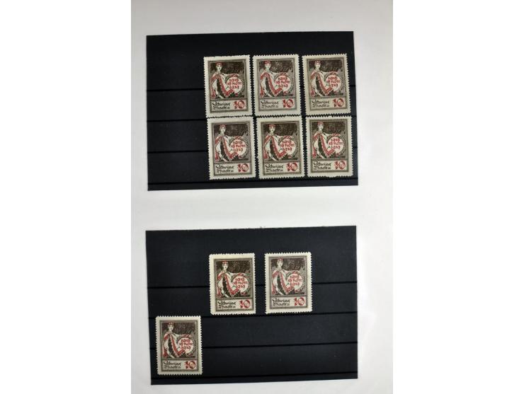 1918/41, postrische, ungebrauchte und gestempelte Sammlung, dabei ungezähnte und teilgezähnte Marken, Zwischenstege, Kehrdruc