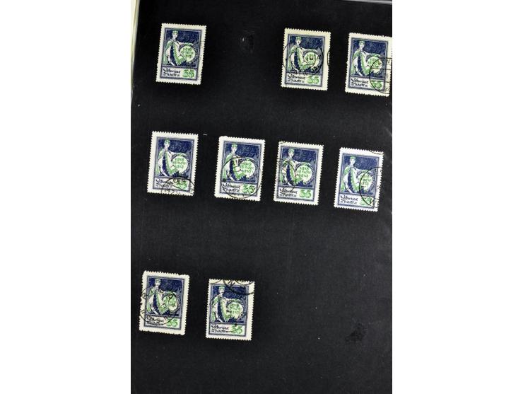 1918/41, postrische, ungebrauchte und gestempelte Sammlung, dabei ungezähnte und teilgezähnte Marken, Zwischenstege, Kehrdruc
