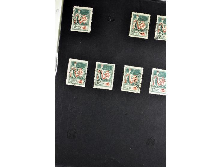 1918/41, postrische, ungebrauchte und gestempelte Sammlung, dabei ungezähnte und teilgezähnte Marken, Zwischenstege, Kehrdruc